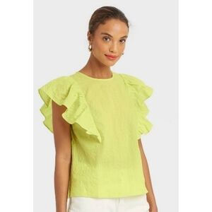 A New Day Flutter sleeve tank top  Green Size S